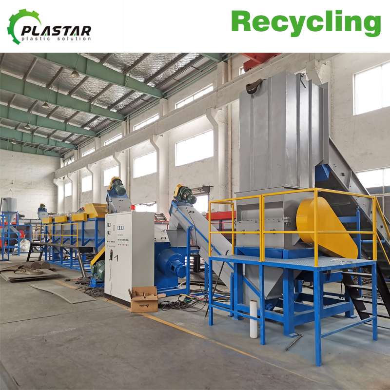 Waste Plastic Agriculture Mulch LLDPE LDPE PE Film Crushing Washing Recycling Machine
